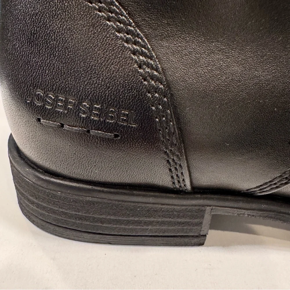 NEW Josef Seibel Simona 01 Women’s Black Leather Lace Up Boots Sz US 6-6.5 EU 37